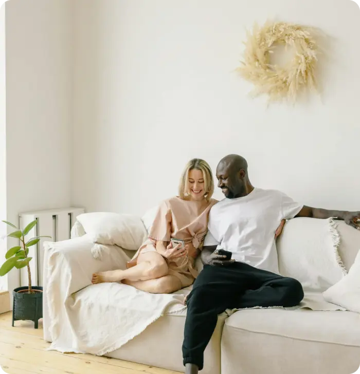 Couple at home